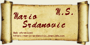 Mario Srdanović vizit kartica